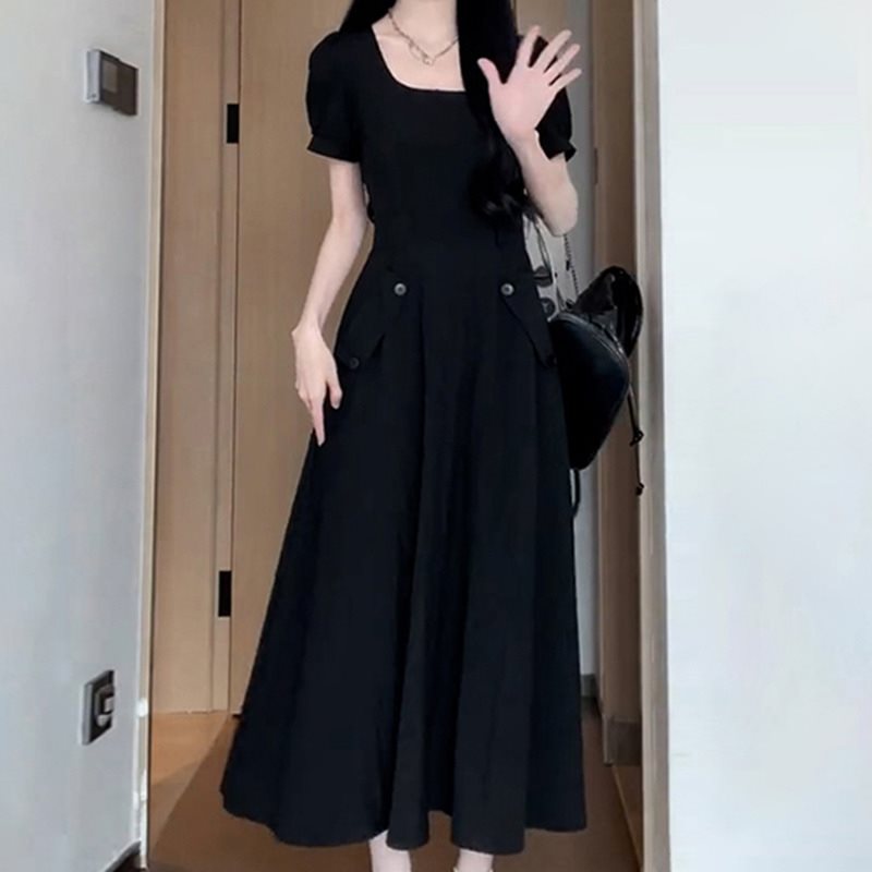 SY41804 Gentle French white dress women's summer 2025 new long skirt