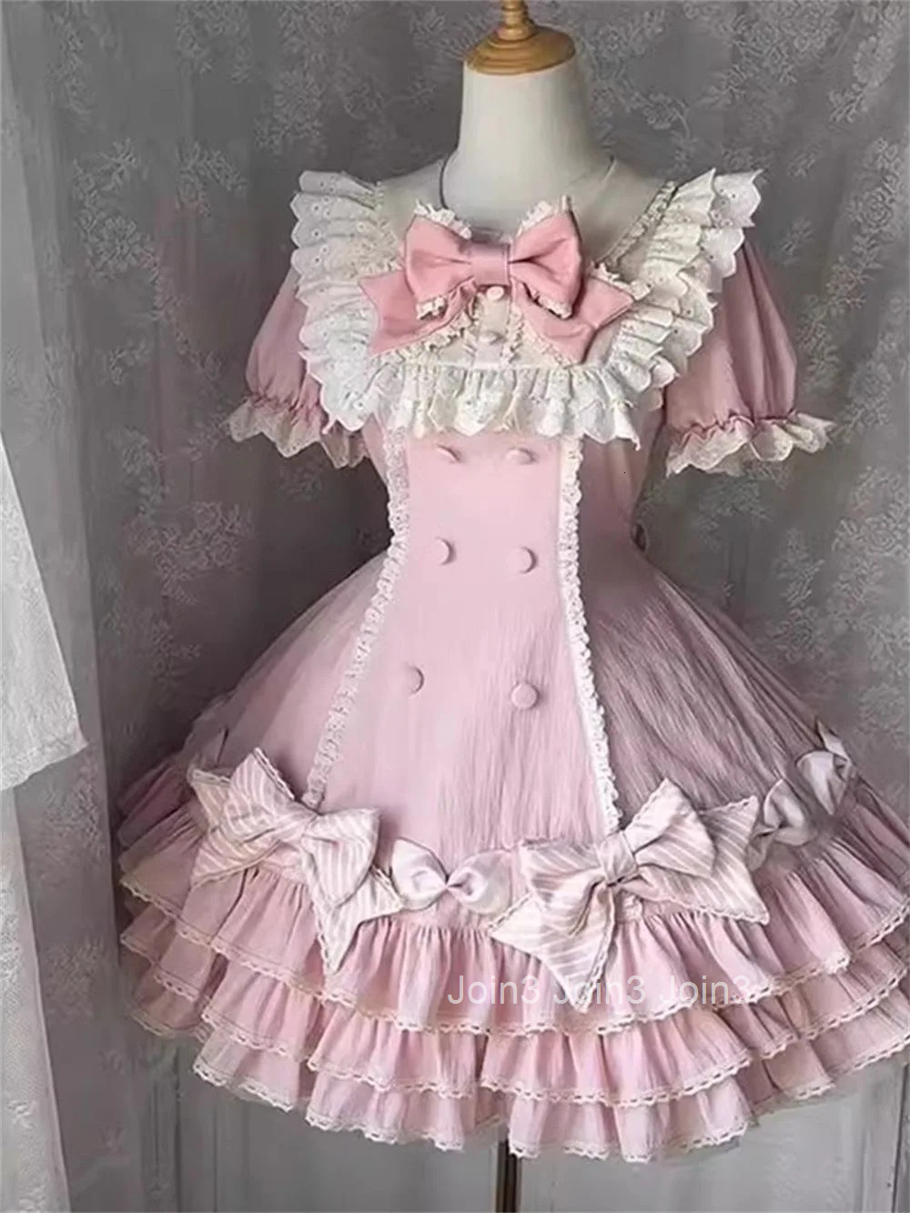 Summer Japanese Sweet Kawaii Lolita Dress Women Casual Cute Bow Puffy Princess Dress Y2k Fashion Elegant Evening Party Dress New