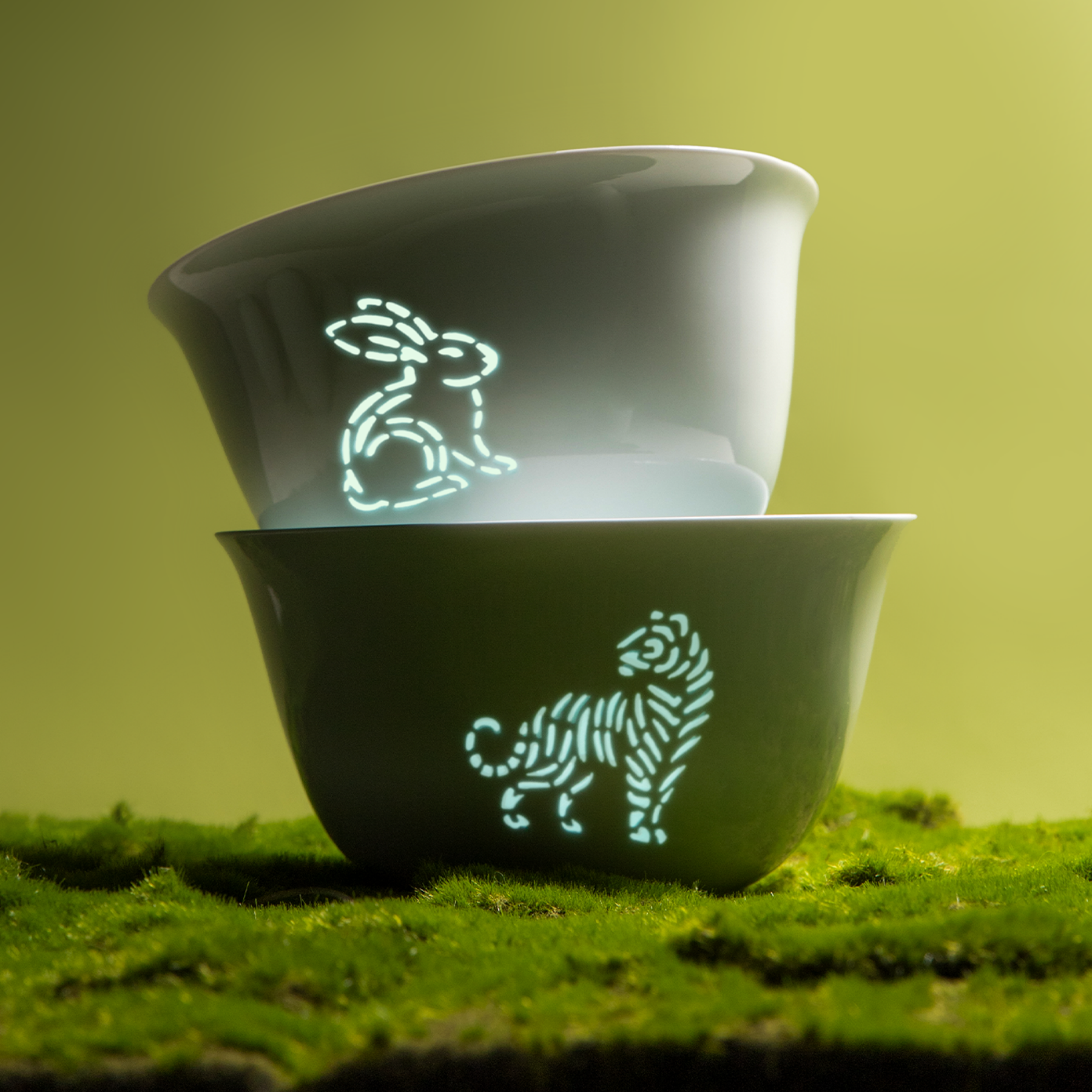 Chinese Zodiac Porcelain Soup/Cereal Bowl 15.5cm (6.1in) Collection: made of bluish-white pierced porcelain engraved zodiac motifs. Message remarked t