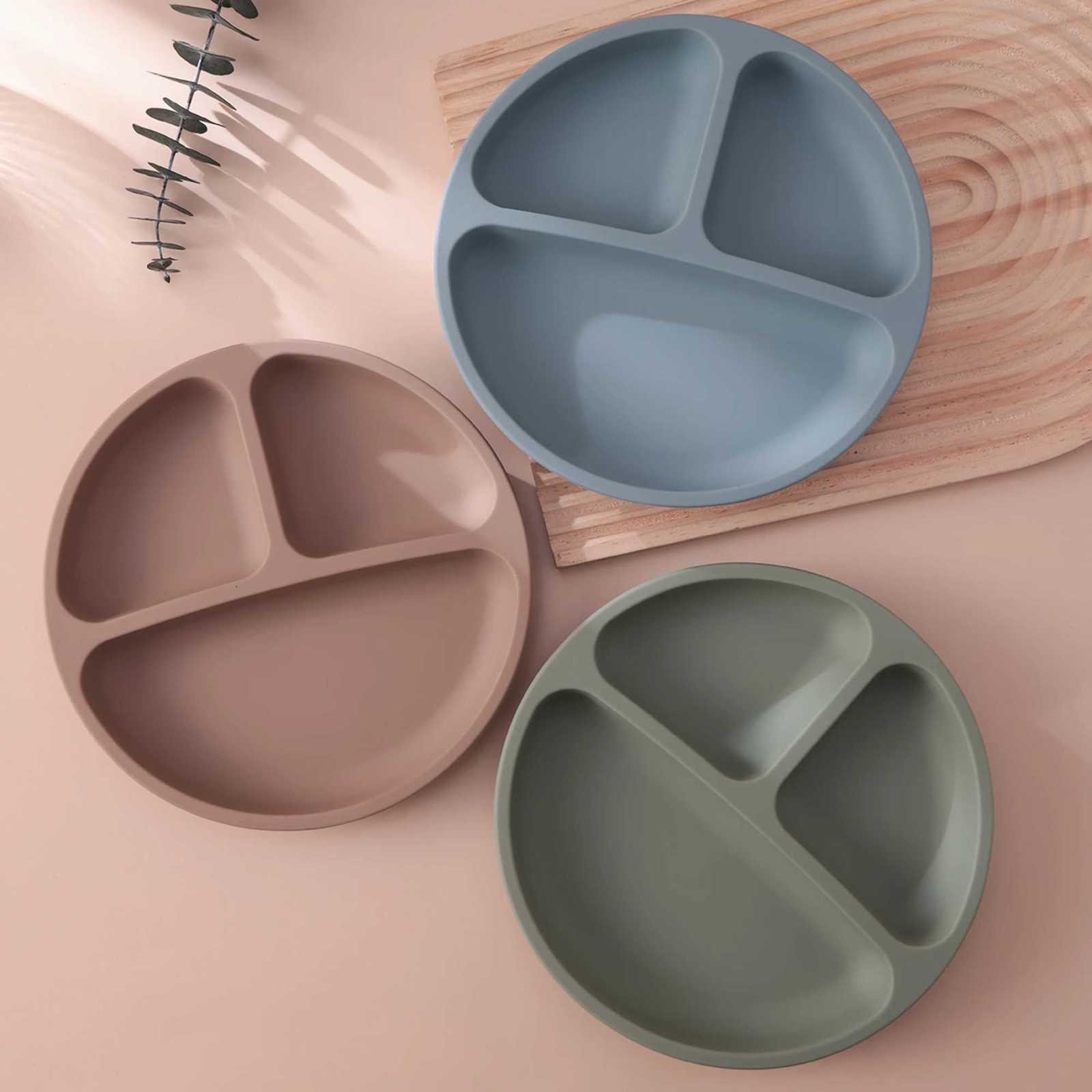 3PCS Silicone Baby Feeding Set Suction Dish Plate BPA Free Toddler Training Tableware Eco Friendly Weaning Utensils Kids X250806