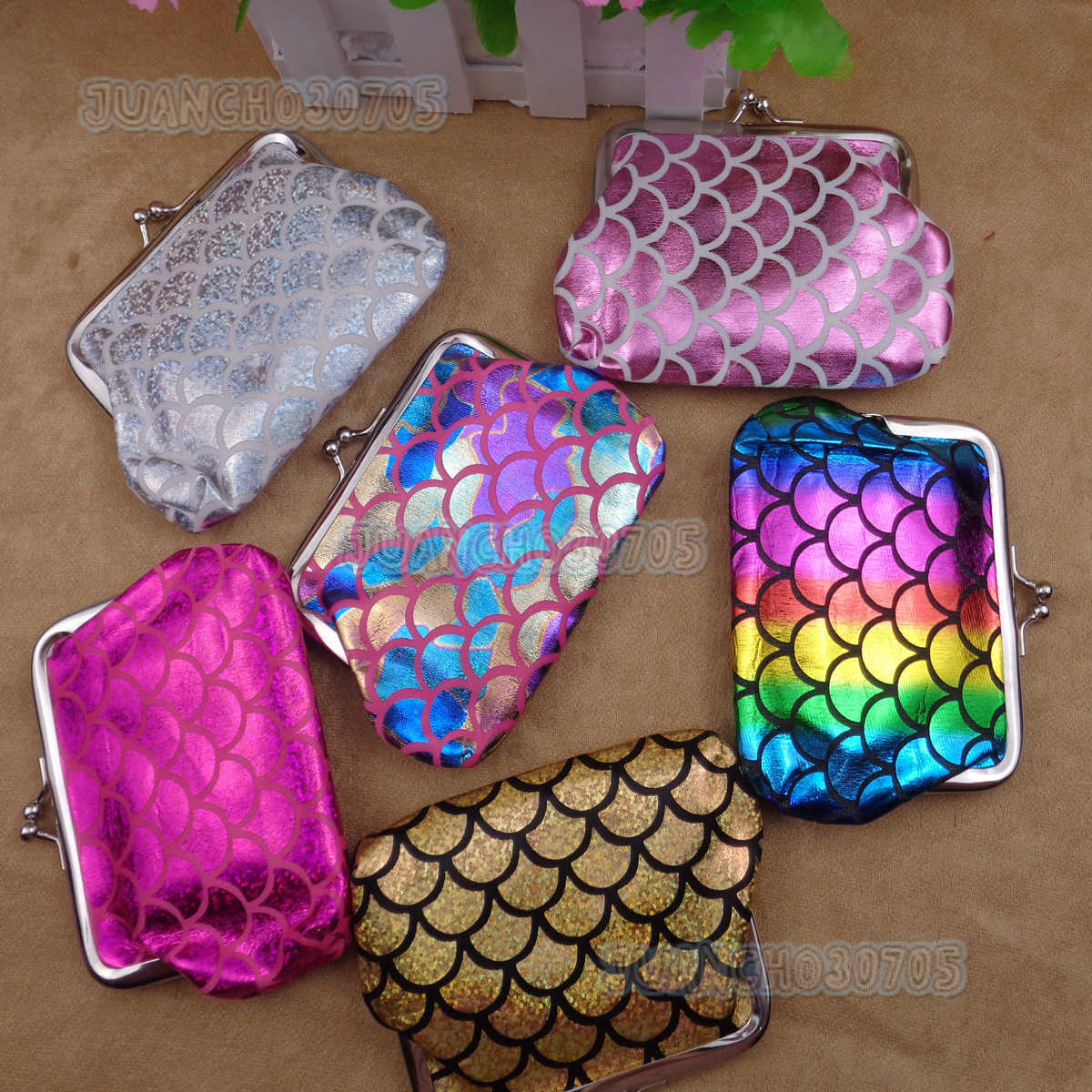 New Gold Stamping Clip Fish Coin Purse Bridge Bank Card Gift Bag Key Bag H250806