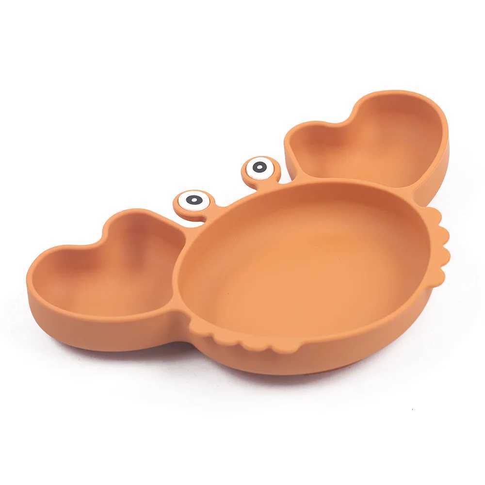 9Pcs Baby Silicone Non-Slip Suction Bowl Plate Spoon Waterproof Bib Cup Set Baby Crab Dishes Food Feeding Bowl for Kids BPA Free X250806