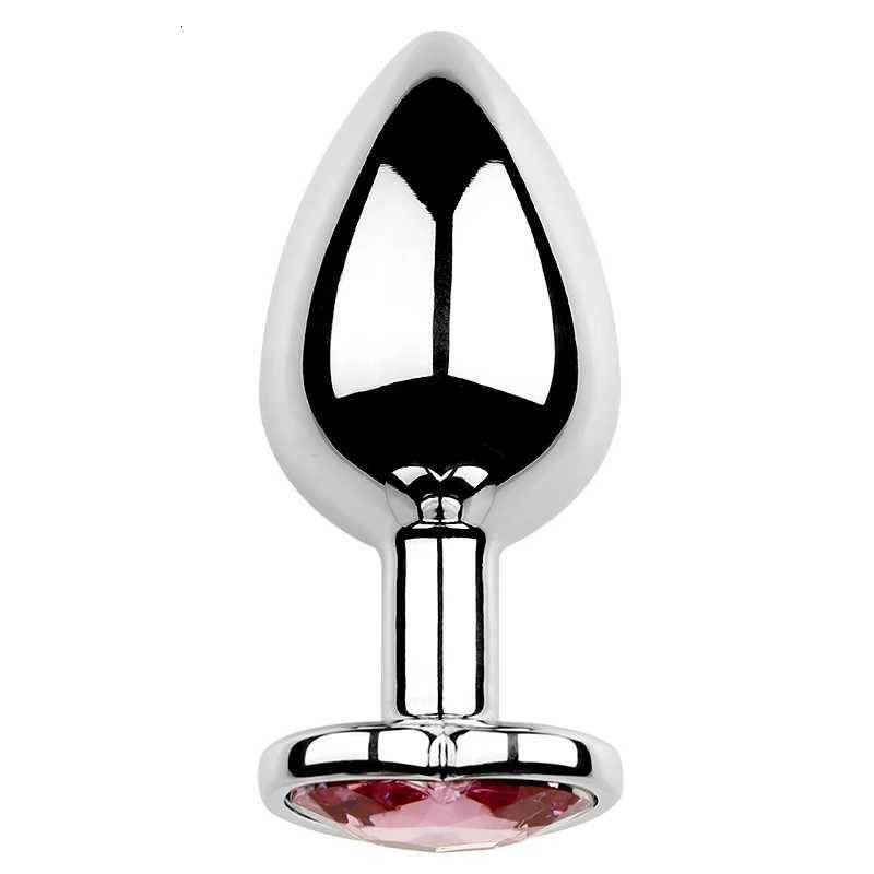 5 Sizes Stainless Steel Crystal Anal Plug Heart Removable Butt Plug Stimulator Anal Sex Toys Prostate Massager Dildos XJ250806