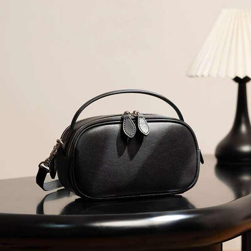Genuine Leather for Women 2025 Spring Summer New Camera Fashion Versatile Crossbody Handheld Casual Ladies Shoulder Bag