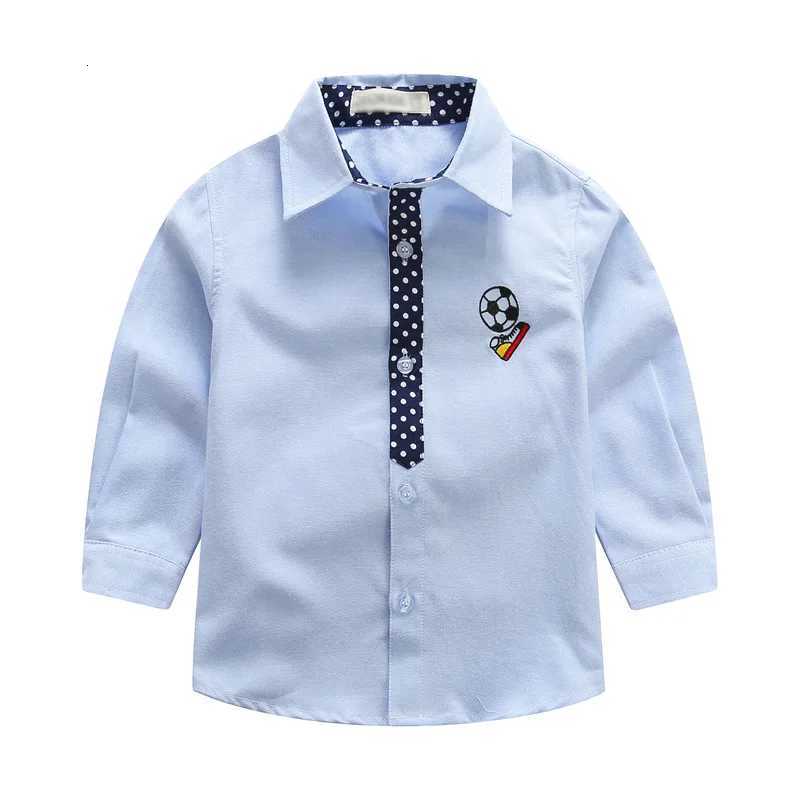 100% Cotton Boys Shirts Kids Clothes Solid Color Baby Long Sleeve Shirt 3-11Y Spring Tops Tees Shirts Children Casual Blouse X250806