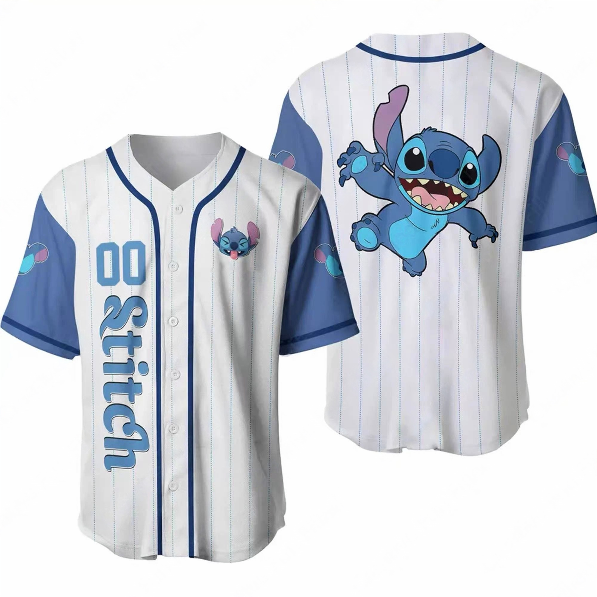 Disney 2025 New Summer Vintage Stitch/Angel 3DPrint Football Jersey Sport Oversize Special Edition V-neck Fashion Unisex T-shirt W250623