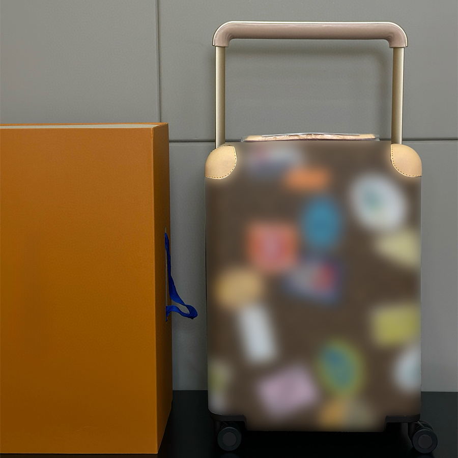 Suitcases Rolling Luggage Boarding Case Designer Genuine Leather Suitcase Luxury Spinner Flower Letter wheels Carry On Trolley Case Password Travel Bag 20 inches