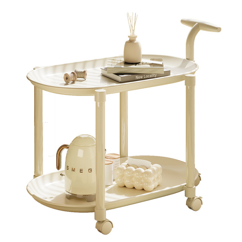 M8036 Mobile coffee table cream cart bedroom living room home
