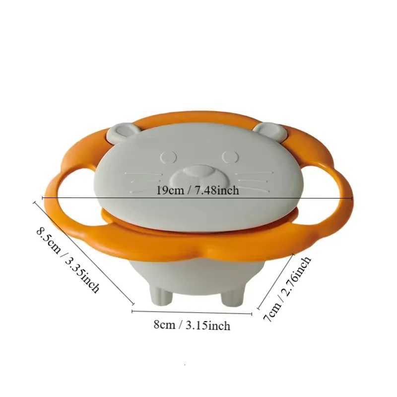 Baby CHILDRENS Bowl 360 Degree Rotation Gyro Bowl Lion Bowl Balance Bowl Do Not Pour Anti-scald and Anti-fall Eating Bowl X250806