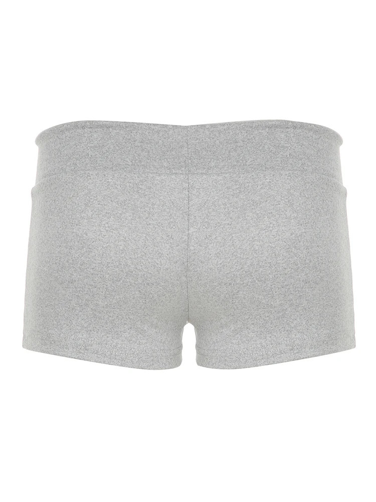 Weekeep Solid Skinny Basic Shorts Vintage Low Rise Lace-up Slim-fitting Shorts for Women y2k Streetwear Ladies Bottoms Harajuku 250806