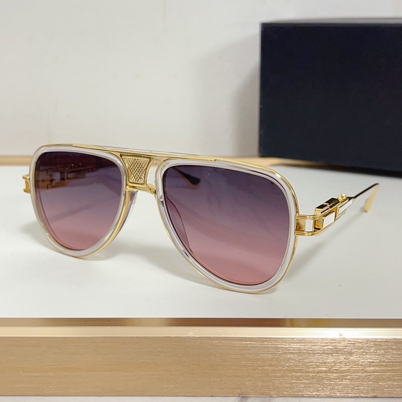DTS 460 Pilot Mens Designer Sunglasses GRAND DECADE X ELVIS PRESLEY Gold Alloy Frame Gradient Lens Sunglasses Luxury Brand Leisure Vacation Outdoor Driving Glasses