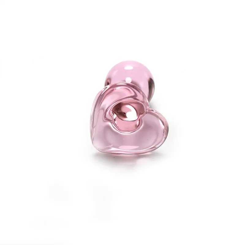 Cute Heart Glass Butt Plug Sex Toy Explore Ball Bullet Ass Masturbation for Women Men Gay Stimulate Orgasmic Lesbian Anus Game XJ250806