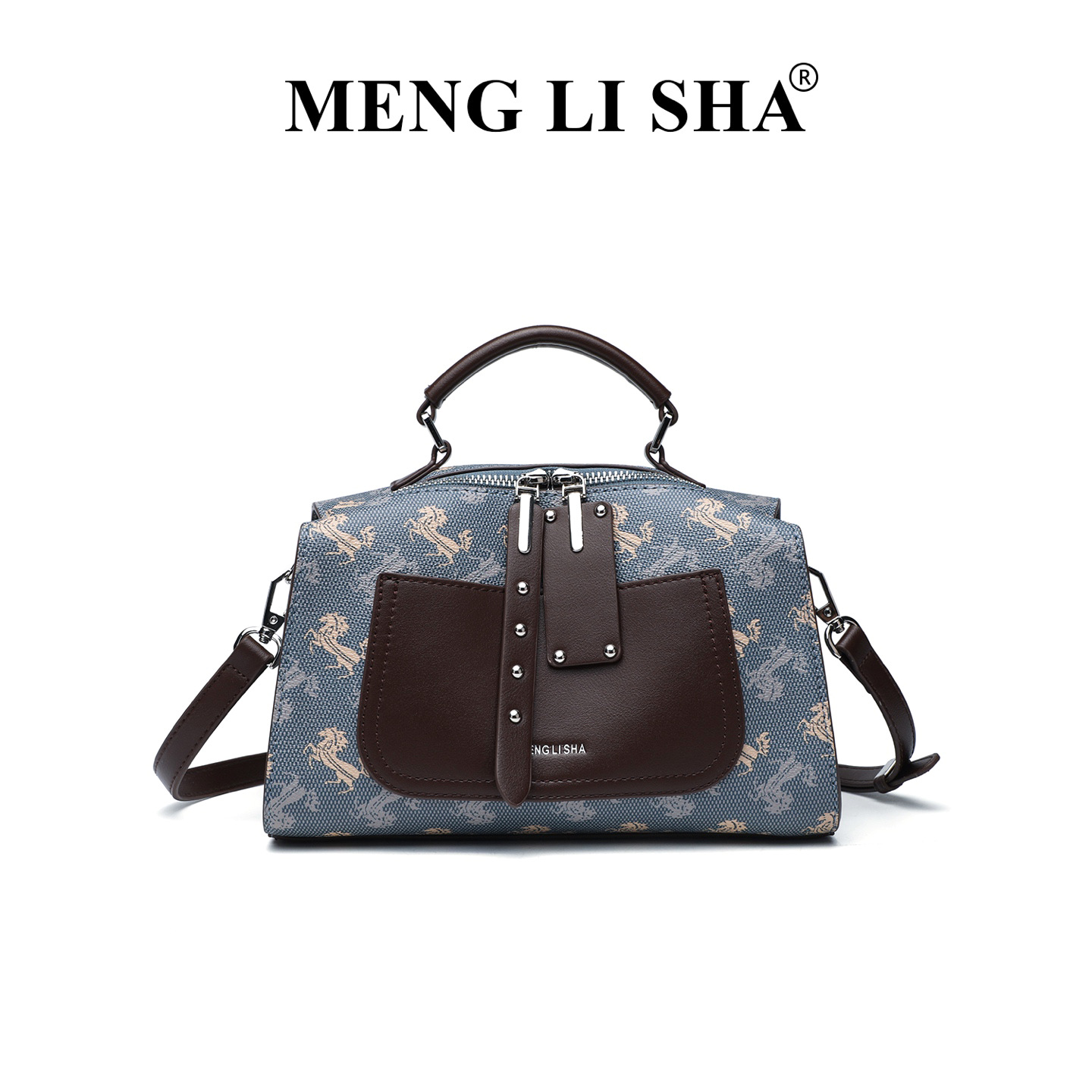MENGLISHA spring and summer new women's bag light luxury simple handbag commuting to work large-capacity one-shoulder crossbody bag
