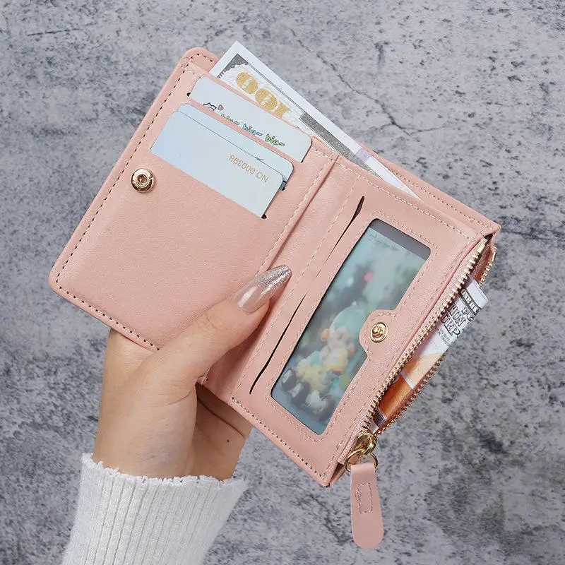 Womens Wallet Multi Pocket Coin Purse Short Fashion Embroidered Flower Pattern Korean Minimalist Multi-Card HolderXJ250806