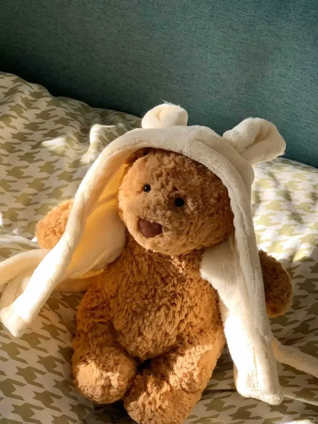 100% Cotton Bathrobe Bear Pink Bear Blue Bear Doll Sleep Companion Plush Doll Easter Gift Party Gifts S R250805