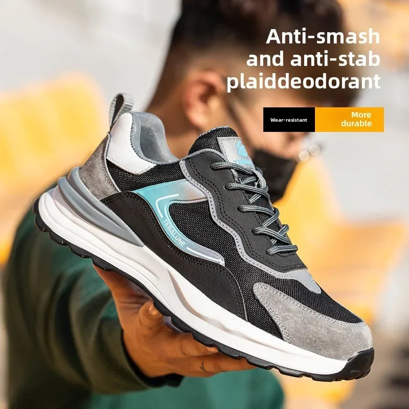 Breathable labor protection shoes safety shoes odor proof protective shoes insulated shoes construction site work shoes 250731