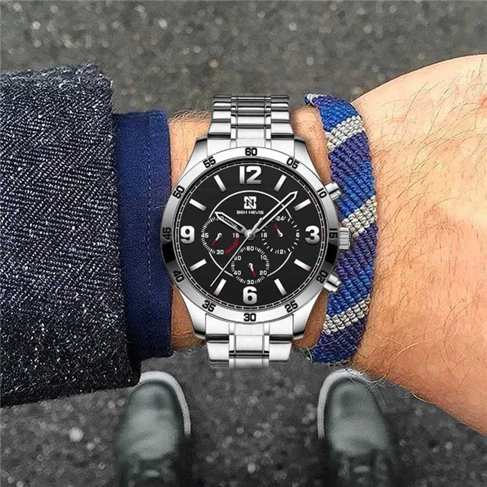 Mens Luxury 45mm Wrist Install Quartz Mens 3ATM Diving Mens Sport Wrist W250806
