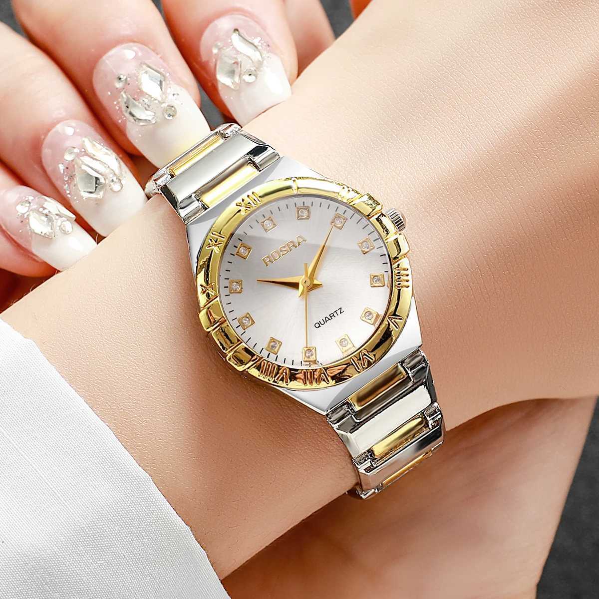 Luxury Rhinestone Women Quartz Fashion Stainless Steel Strap Wristwatches for Ladies Clock Reloj Mujer (Without Box) W250806