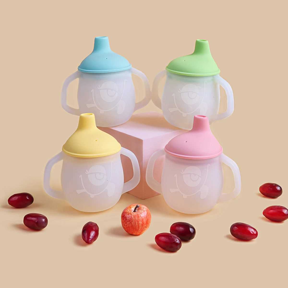 1PC Baby Silicone Sippy Cup and Training Cup for Baby Cup 150ml Soft Spout and Handles Unbreakable Easy Grip for Babies and Toddlers X250806