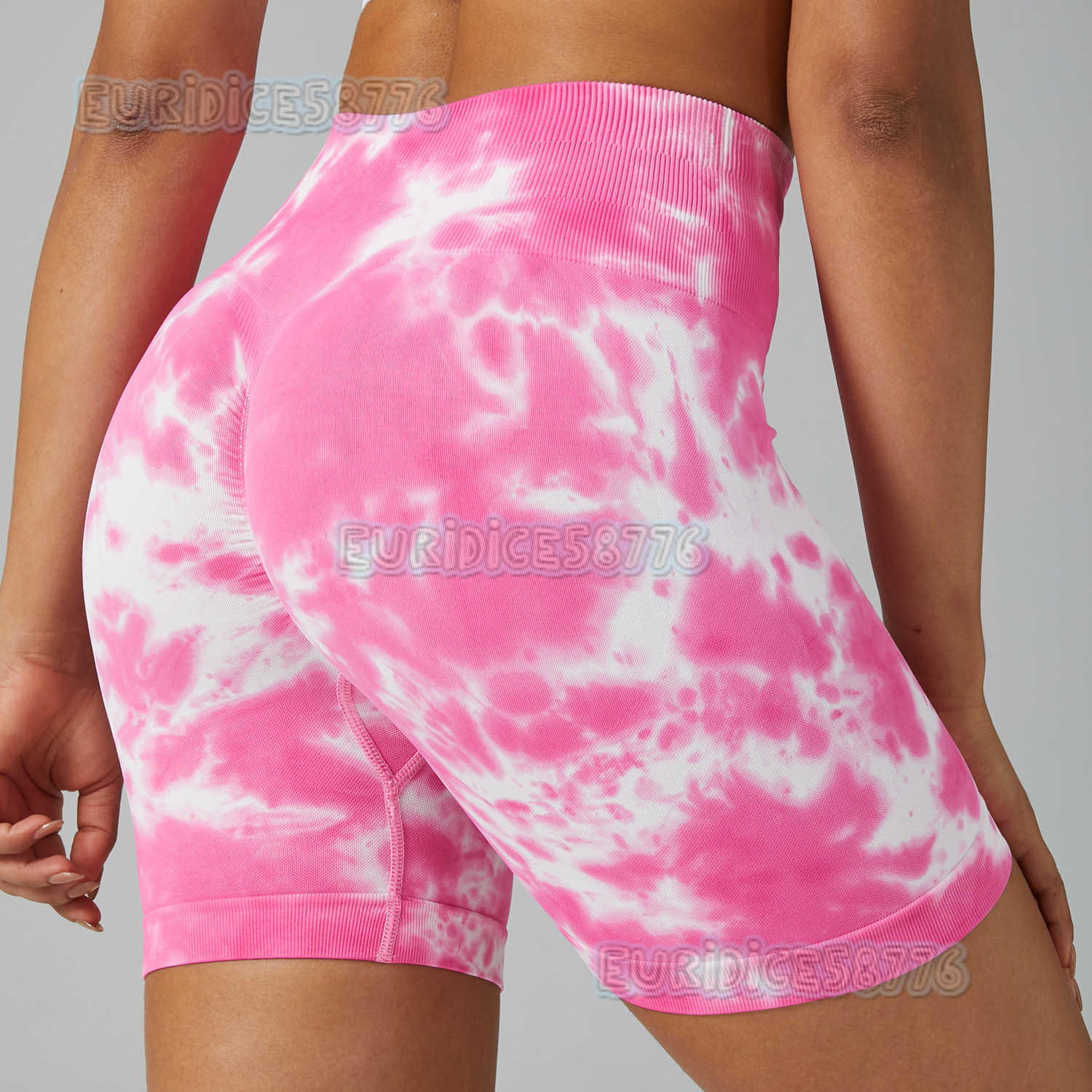 High Waist Seamless Fitness Elastic Hip Lift Breathable Tight Three-point Outdoor Sports Shorts Leggings Women H250806