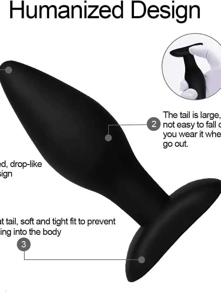 Anal Plug Silicone Dildo Buttplug Anal Butt Plugs G Spot Stimulation Unisex Wearable Stopper Adult Sex Toys for Men Women XJ250806