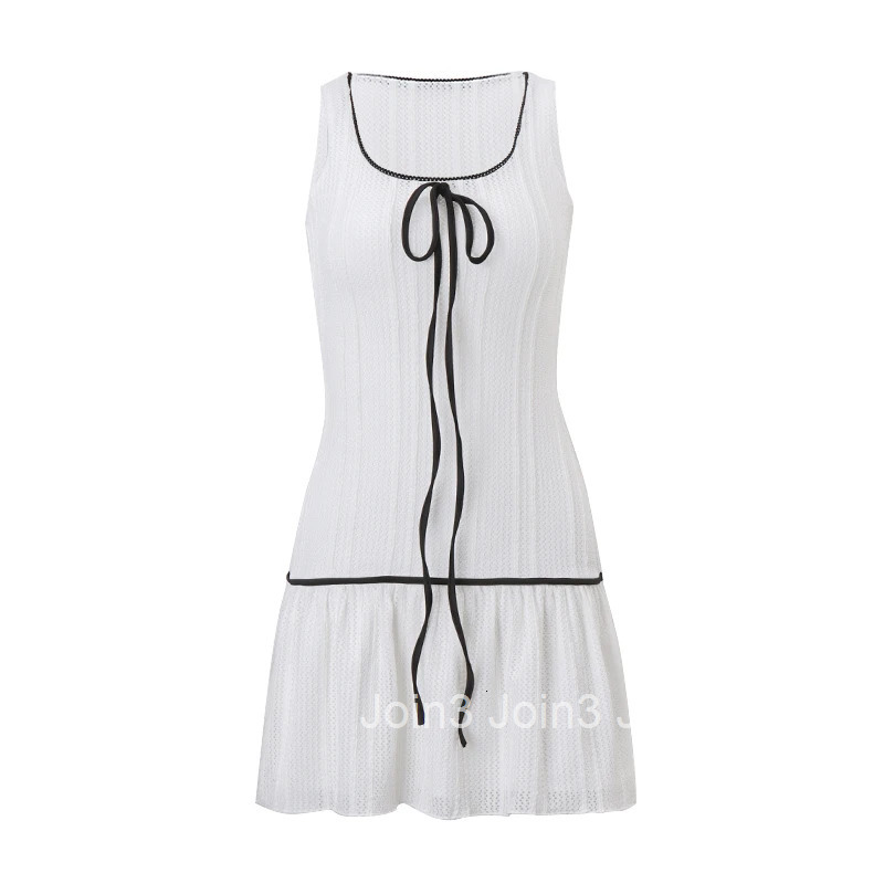 WhereMery Elegant Sleeveless Slim Fit Y2K Dress Aesthetic Butterfly Knot Open Back Mini Dresses Korean Street Style Vestidos