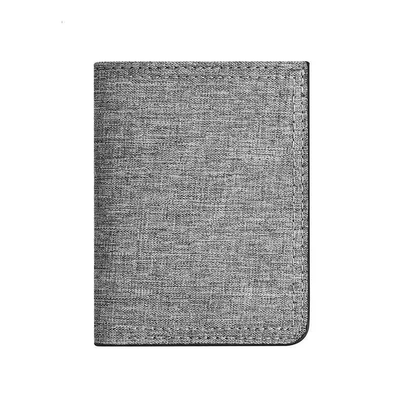 Mens Minimalist Vertical Canvas Wallet with Multiple Card Slots Personalized Student Wallet Ultra-Thin Folding Small Wallet XJ250806