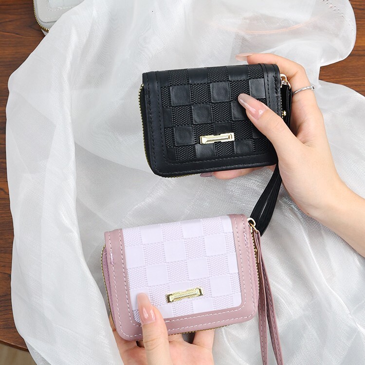 New Short for Women Fashion Simple Coin Purse Mini Small Wallet Multi-Card Slot Customizable