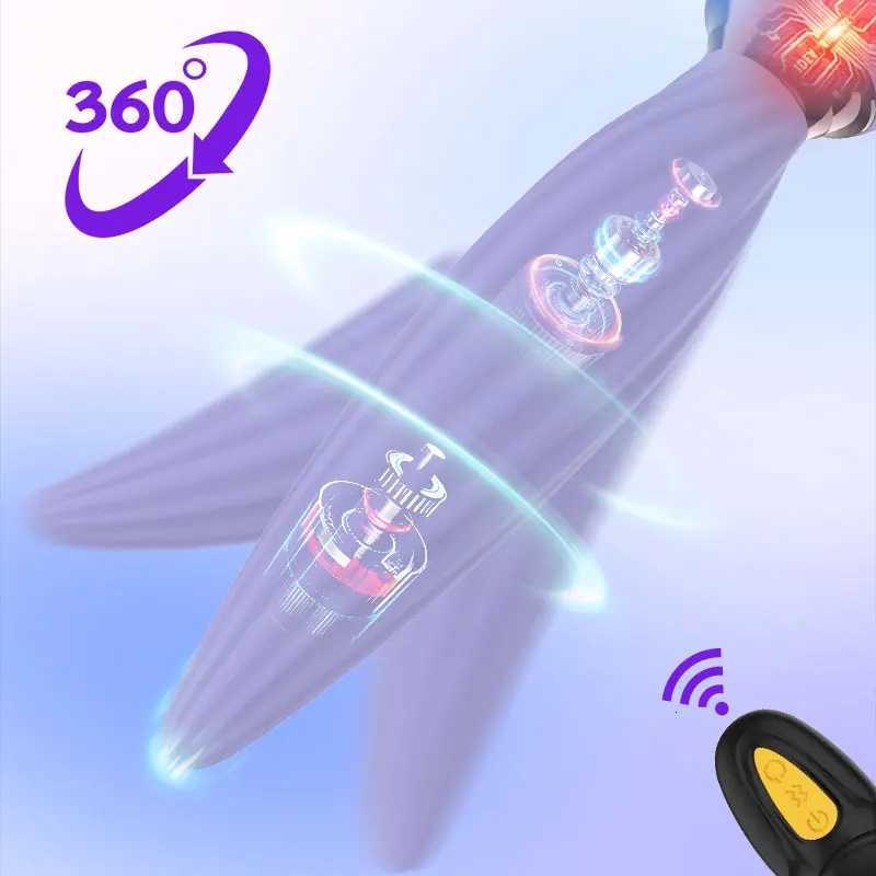 Remote Control Anal Vibrator Clitoris Vagina Stimulator Male Prostate Massager 360 Rotating Anal Plug Sex Toys For Women Men 18 XJ250806