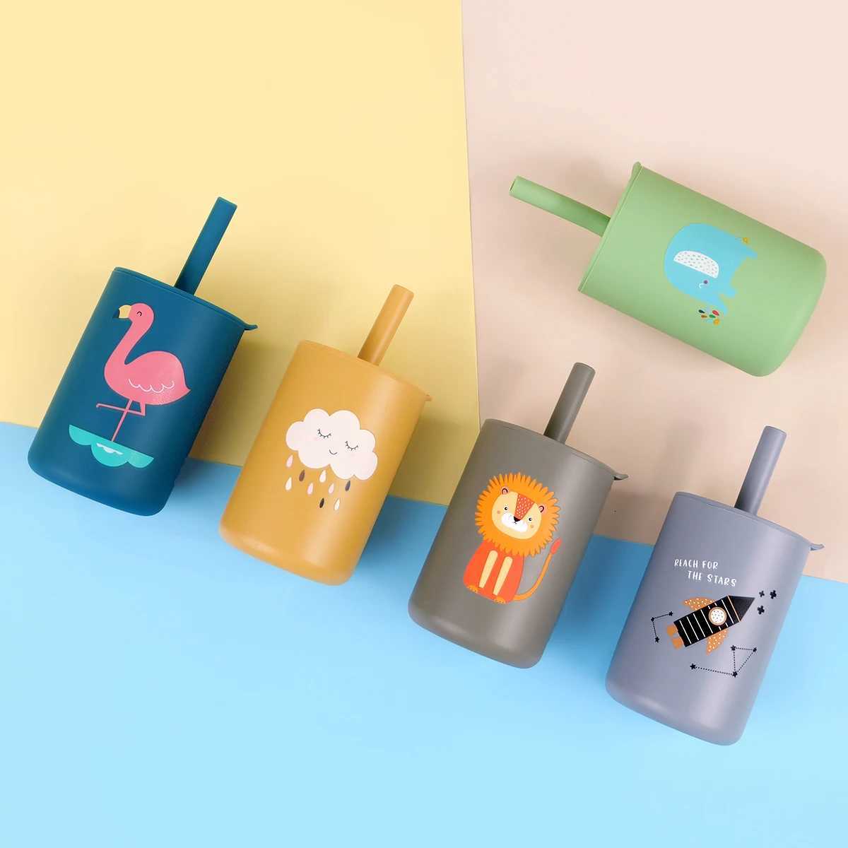 100% Silicone Training Cup for Children Baby Sippy Cup for Beginners Practical Feeding and Learning Kid Drink Cup X250806