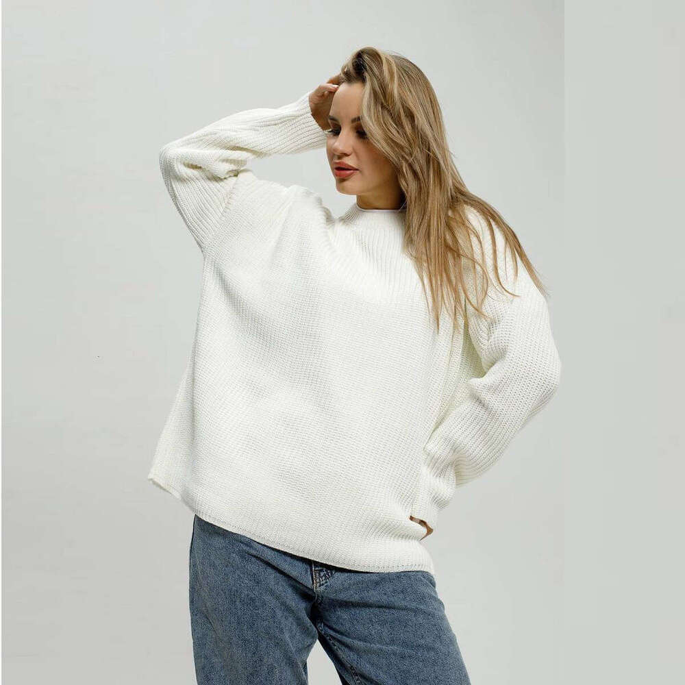 Sweater 2024 Autumn/Winter Round Neck Pullover Loose Long Sleeved Knitted Sweater Jacket Women