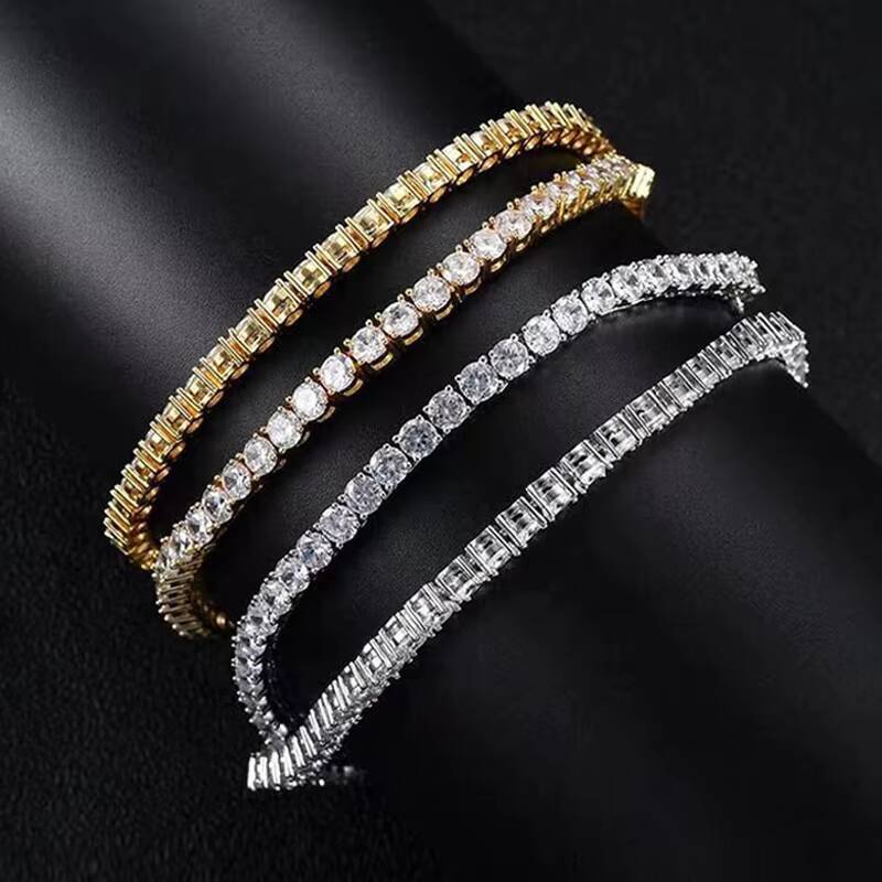 2025 Hot Sale 925 Silver Necklace Moissanite Super White VVS Round Brilliant Cut Necklace Hip Hop Style Necklace Neck