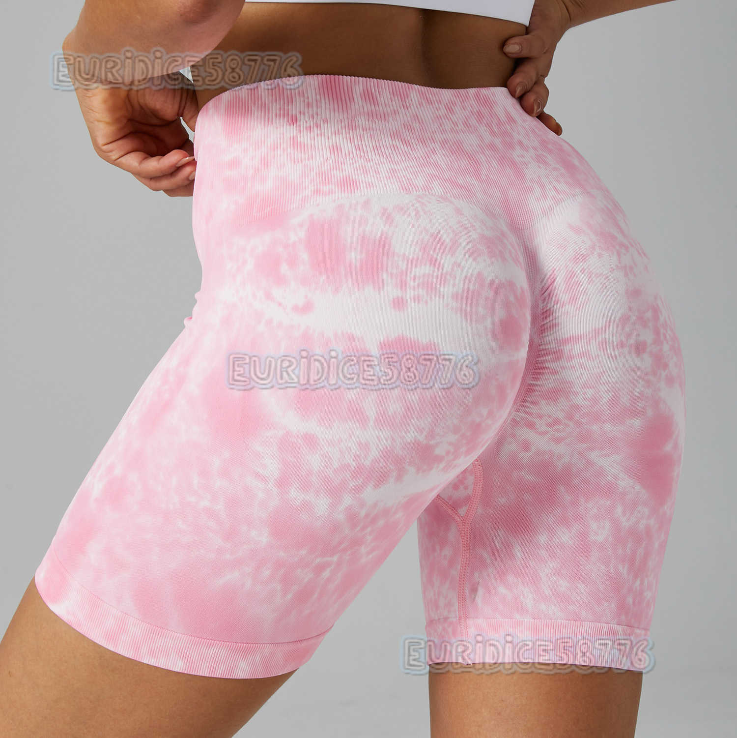 High Waist Seamless Fitness Elastic Hip Lift Breathable Tight Three-point Outdoor Sports Shorts Leggings Women H250806