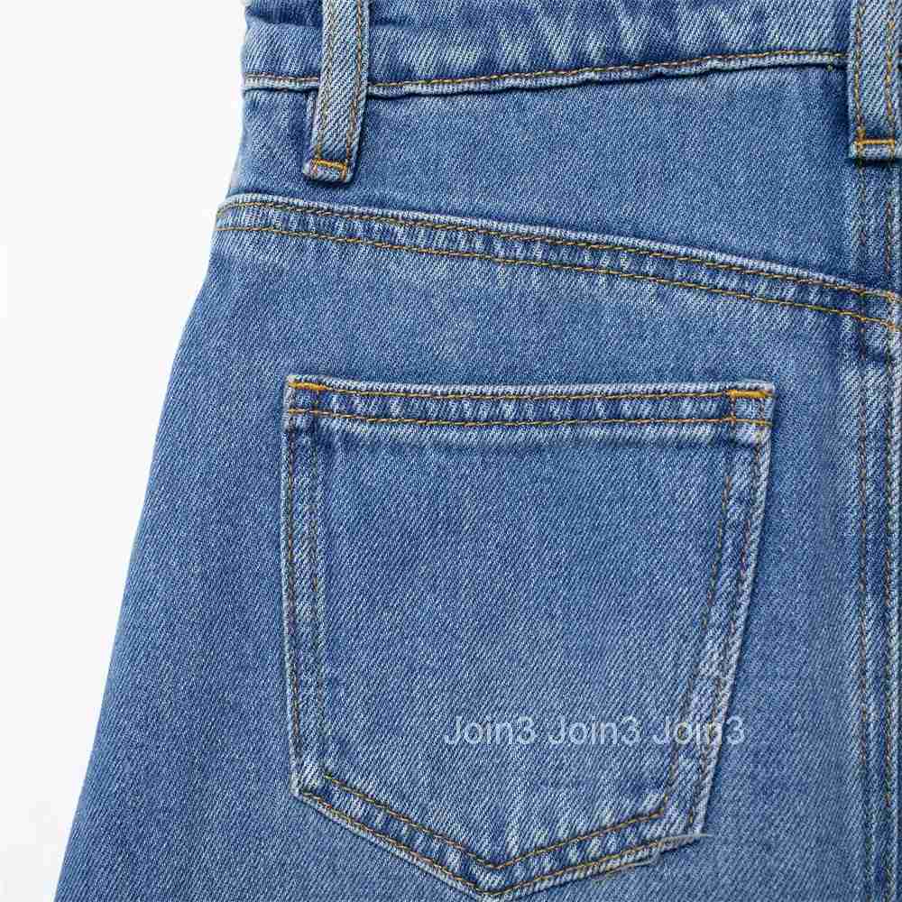 ZAR4 Summer New Womens Fashion and Elegance Royal Sister Vacation Style Hollow Split Denim Dress