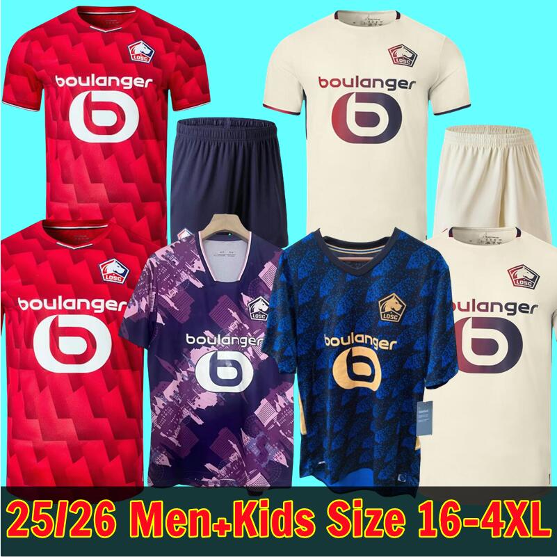 2025 2026 LOSC Lille occer jerey Cabella DAVID FONTE BAMBA YAZICI football hirt 25 26 JIKONE T.WEAH L.ARAUJO M.Bayo Imaily maillot de foot Adult home Away 3rd