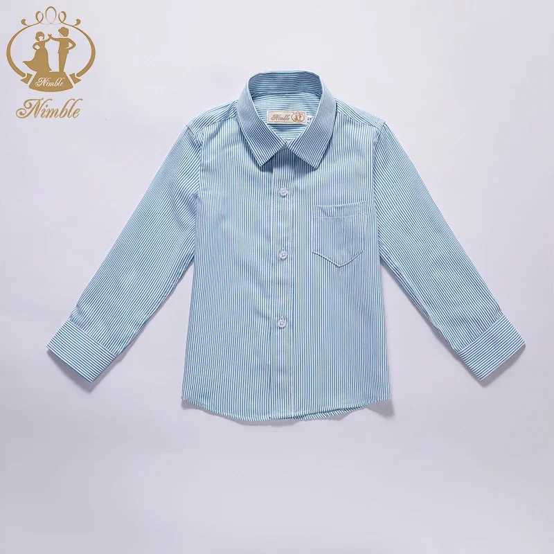 Baby Clothes 2023 Spring Autumn New School Formal Long Sleeve Shirt for Boys Turn Down Collar Blouse Coat Teenage Tops 2-13 Years X250806