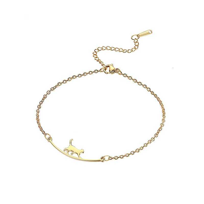 Trendy Stainless Steel Cute Cat Anklet Animal Pendant Chain Anklet For Women Girls Fashion Jewelry Birthday Gifts Y250805