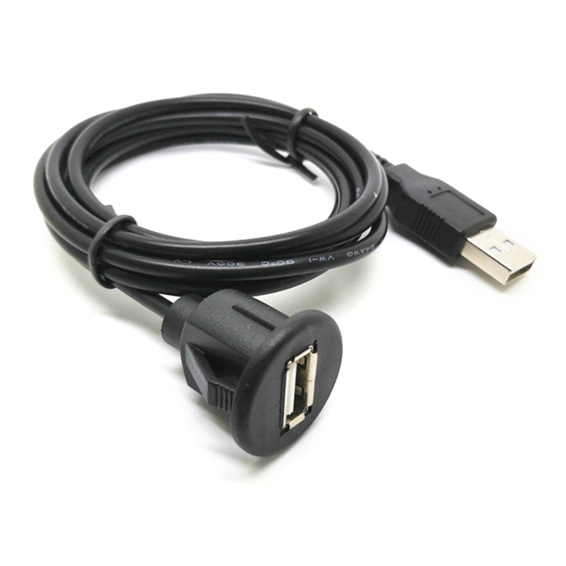 1 for M Car SUV Dashboard Installation Usb 2.0 Male To Female Socket Panel Extension Cable Single Port Line Waterp