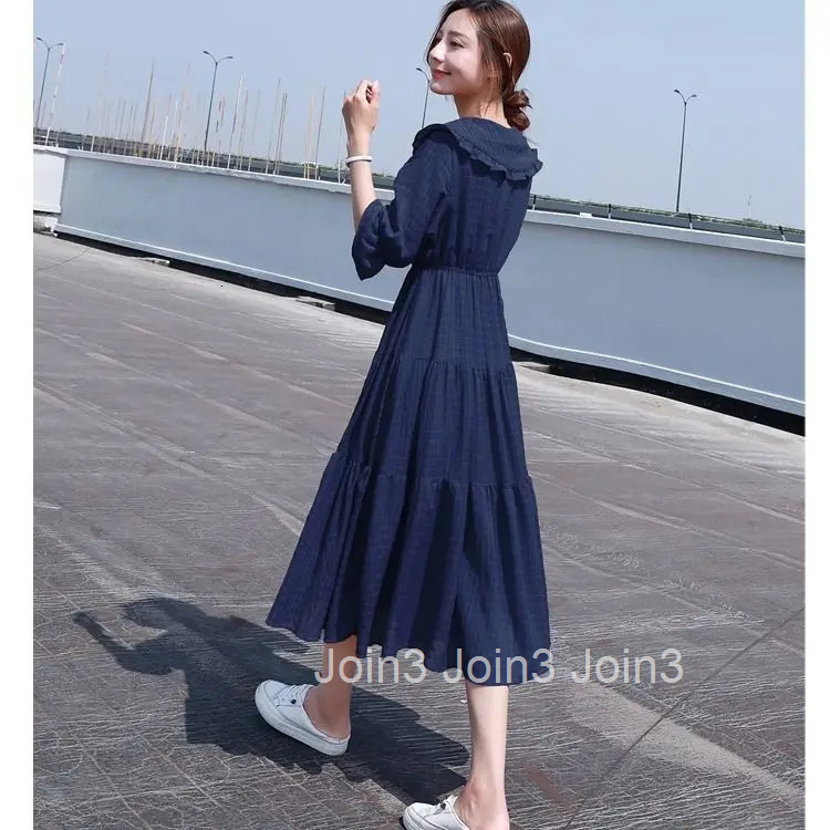Midi Fashion Elegant Puff Sleeve Summer Light Dress Aesthetic Tunics Vintage Casual Korean Womens Dresses Chiffon Loose