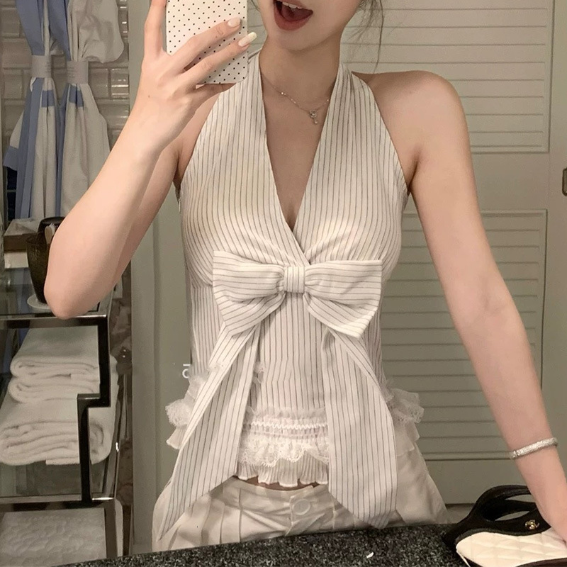 2025 Summer Strapless Strap V-neck Dress Fishbone Strapless Slimming Elegant trend Fashion Summer Women's S New Designer Dress