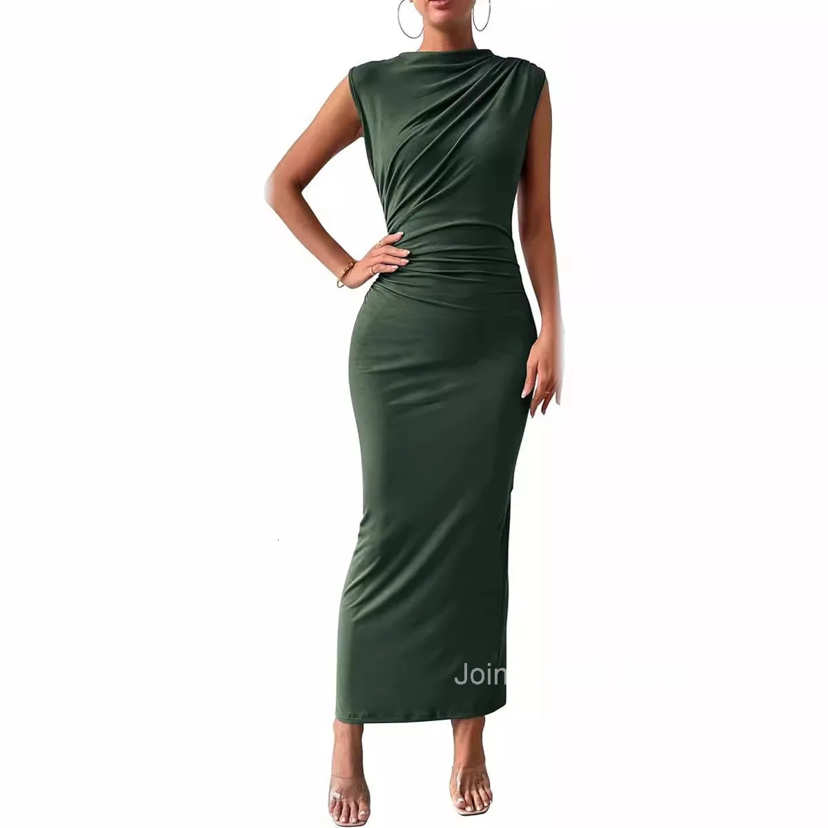 Elegant Long Party Dresses For Women Summer Fashion Slim Sleeveless Bodycon Maxi Pencil Dress Casual