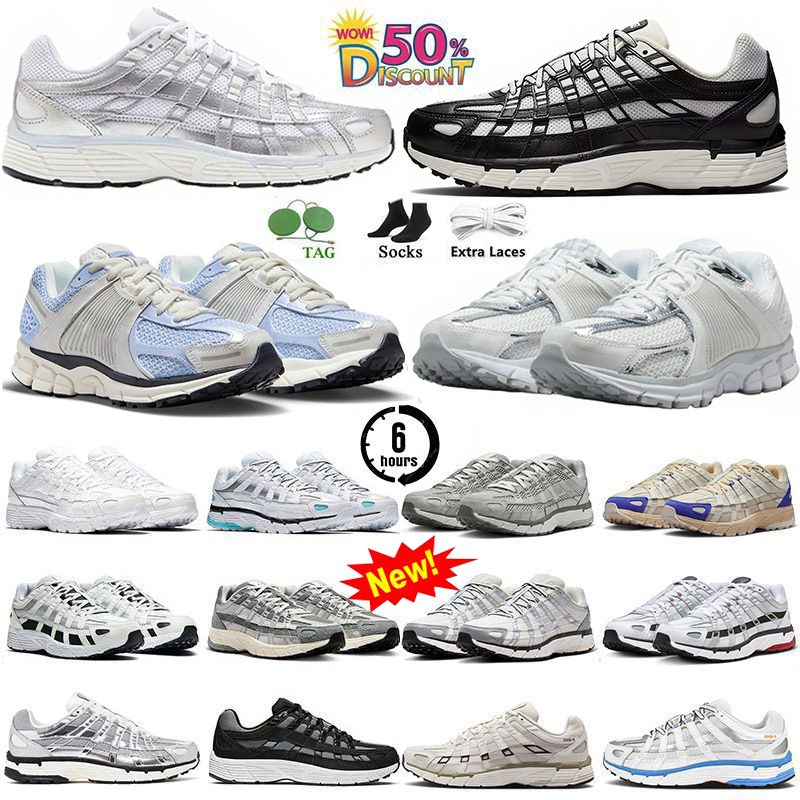Running Shoes vomero 5 trainer P6000 P 6000 Designer Smoke Grey Cool Grey royal blue deep grey Metallic Silver White Men Women Sneakers Trainers Casual Shoes