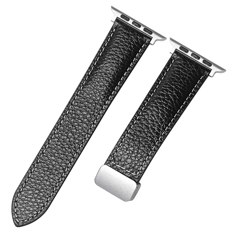 Soft Genuine Leather Metal Magnet Buckle Strap Compatible with Full Range of Models - CX858