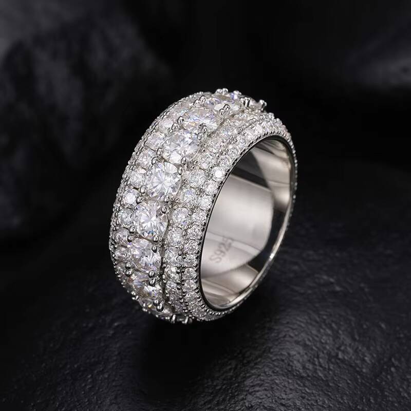 2024 Hip Hop Wholesale GRA VVS Moissanite 18K Gold Platinum Plated Fine Fashion S925 Jewelry Rings for Women Men