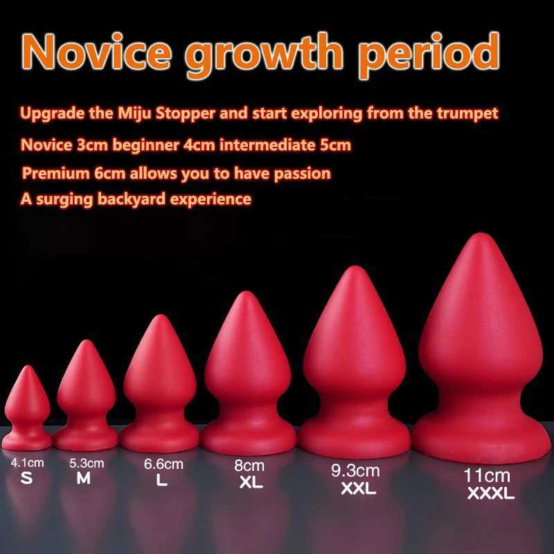 huge Butt Plug Silicone Anal Plug with Suction Cup Oversize Male Prostate Stimulation Female Vaginal Massage Dilator Adult Sex ToysXJ250806