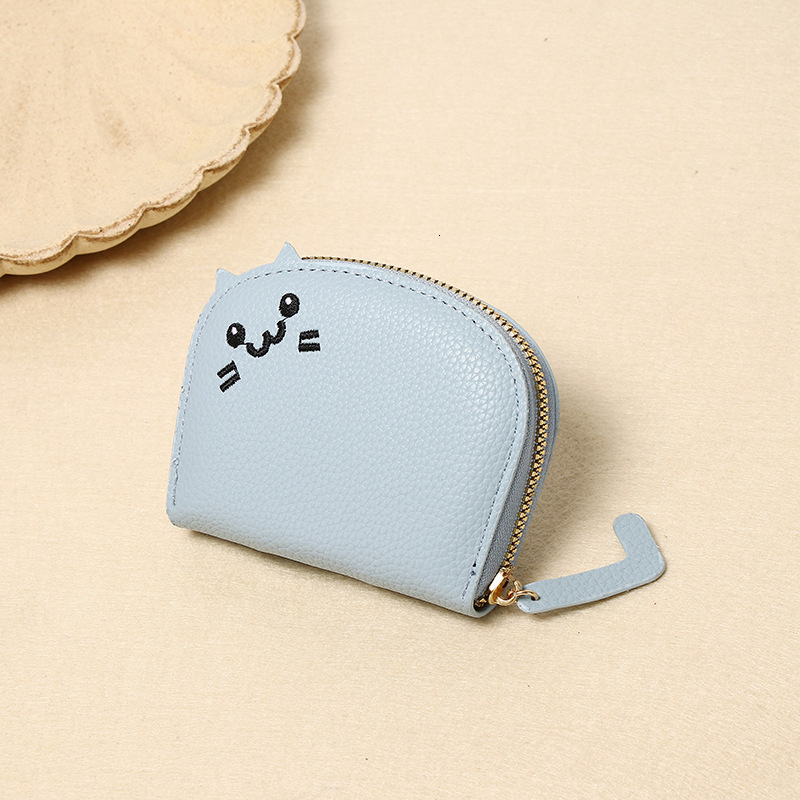 New Cat Card Holder for Women, Compact and Cute, Multi-Card Slot, High-End Cartoon Coin Purse