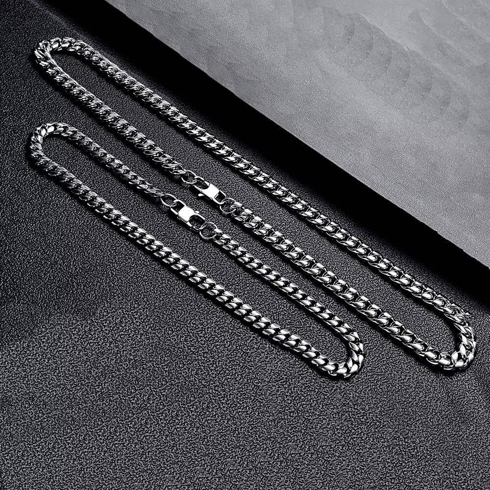 5x6x2.5cmTop Selling Stainless Steel Cuban Chain Necklace for Men Fashion Pendants Charms in Silver Color