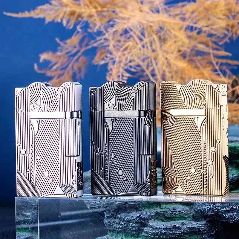 ROWENTA Sanji Same Style Loud Voice Kerosene Lighter Side Pulley Ignition Fashionable Exquisite Collection Gift Lighters Smoking Z250806