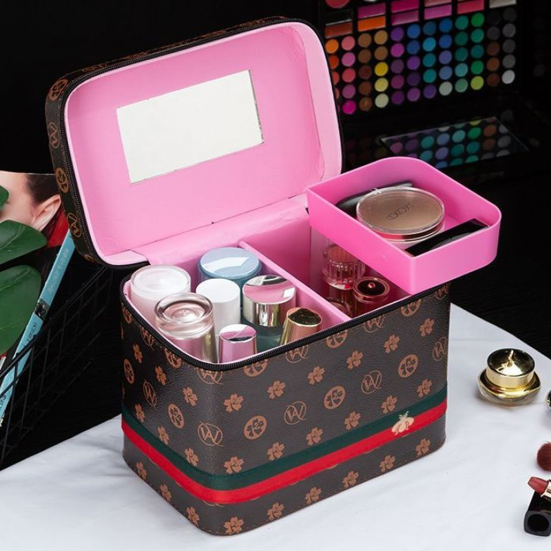 Designer Luxury New Large Capacity Makeup Organizer Bag Portable Handheld Multifunctional Makeup Bag Dustproof Skincare Storage Box Ins