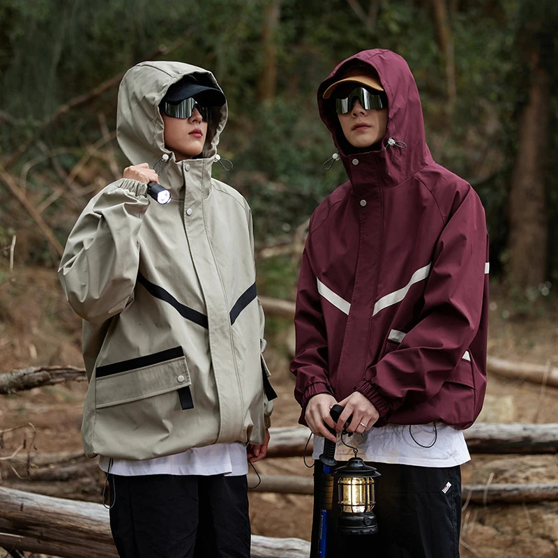 Breathable Men Hiking Casual Windbreaker Jacket Waterproof Outdoor Ski Hoodie Coat Women Lightweight Spring Autumn Outerwear 250806